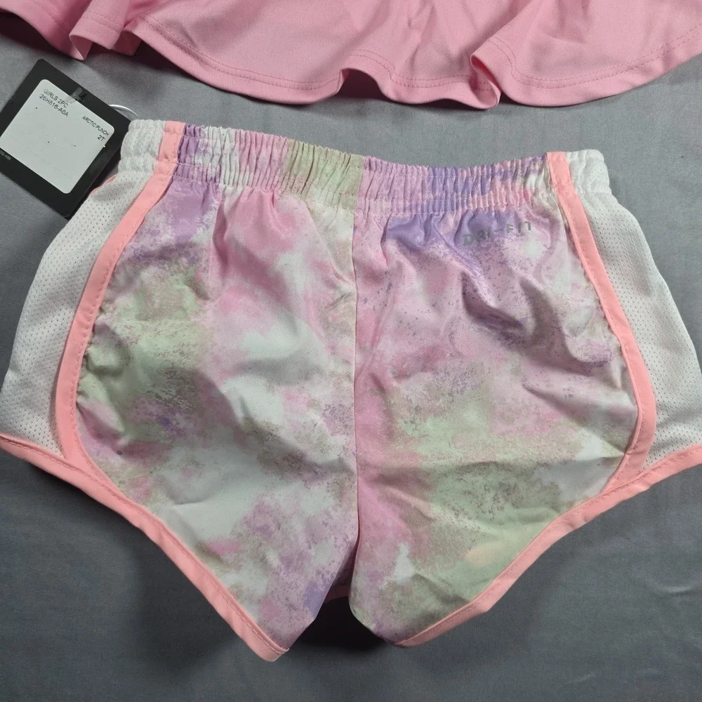 Nike Dri-Fit Little Girl's  2-Piece Graphic Tee & Short Set 2T